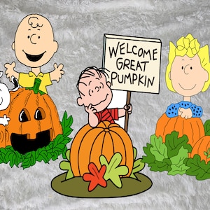 Peanuts Great Pumpkin Halloween Decoration 2 ft Indoor Party Prop Charlie Brown Linus Sally Cut Out Trick or Treat Display