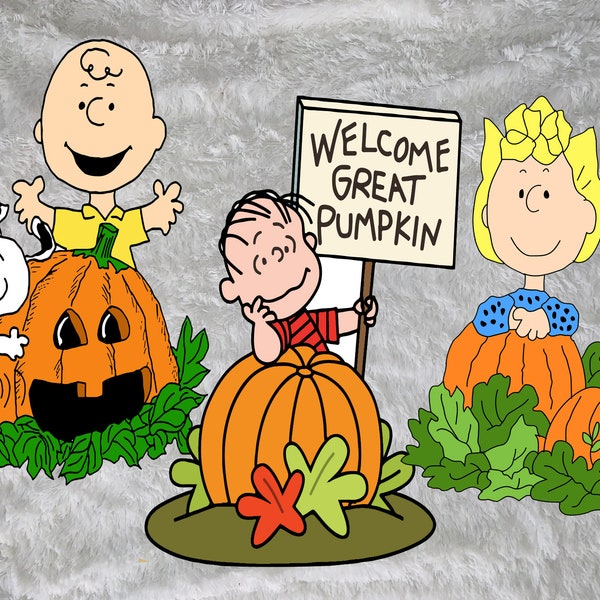 Peanuts Great Pumpkin Halloween Decoration 2 ft Indoor Party Prop Charlie Brown Linus Sally Cut Out Trick or Treat Display