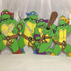 TMNT Party Prop Teenage Mutant Nina Turtles Cut Out Birthday Party Decoration Standee Wall Decor 2 Feet Tall