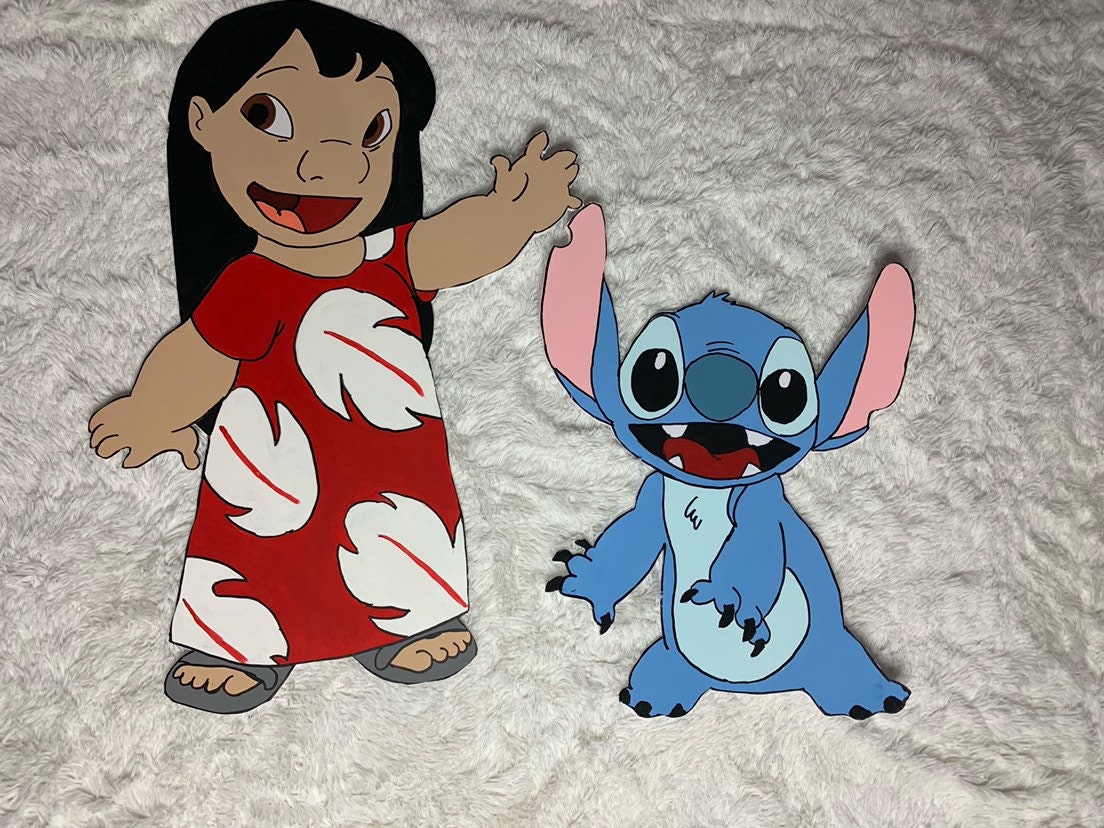 Disney Lilo and Stitch Movie Shelf Sitter Decor - Stitch Chunky Wood Block  Cutout for Play Room, Kids' Bedroom or Office