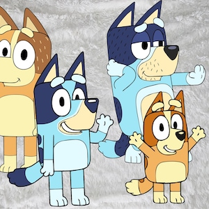 Bluey Party Prop Character Cutouts 2 feet tall Decorations Standee