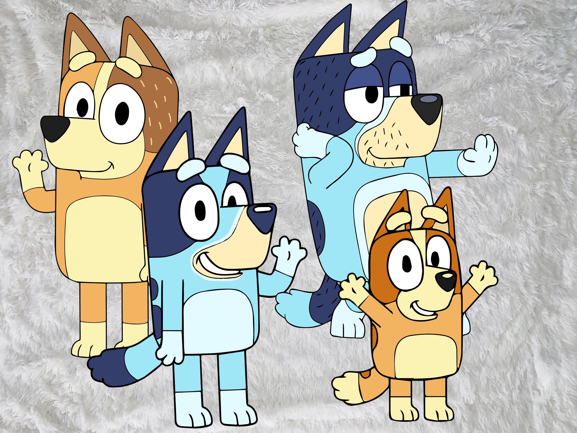 Foam Board Bluey Character Cutouts