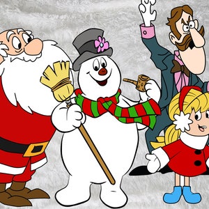 Frosty the Snowman Party Prop Christmas Decoration Holiday Decor Cut Out Characters Indoor Decoration Frosty Santa