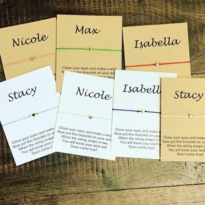 Custom name wish Bracelet team gift birthday party simple gift cord personalized custom wish bracelet party favor