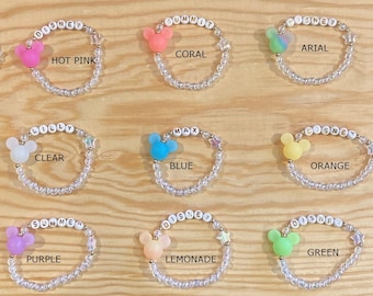 Glow In The Dark Mickey Mouse Personalized Name Bracelet