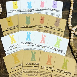 Personalized Easter Wish Bracelet, Easter Bunny, Easter Gift for Kids