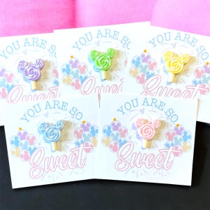Adorable Mickey Lollipop Pin for Cast Member Gift, Disney World Pixie Dust, Disney Cruise Gift Exchange, Fish Extender Gift pixie dust gift