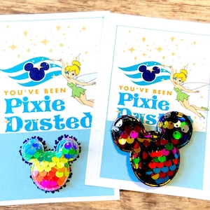 Sequin Mickey Cruise Pal for Fish Extender Gifts, Disney Cruise Pixie Dust, Fish Extender Tag