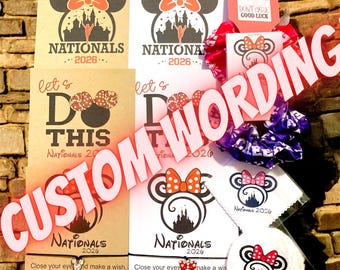 Disney Cheer Summit - Championnats nationaux - UCA - Universités - Mondes - Mickey - Minnie Maquillage Disney personnalisé et bandeaux, lingette pour lunettes, bracelet