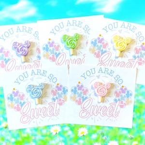Adorable Mickey Lollipop Pin for Cast Member Gift, Disney World Pixie Dust, Disney Cruise Gift Exchange, Fish Extender Gift pixie dust gift