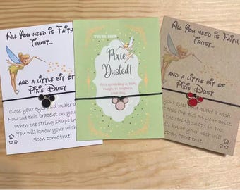 Mous Head Bracelet, Fairy Dust Wish, Pixie Dust wish bracelet, Fairy Wish, Party Favor, Wish Bracelet, pixie dust gift giving idea