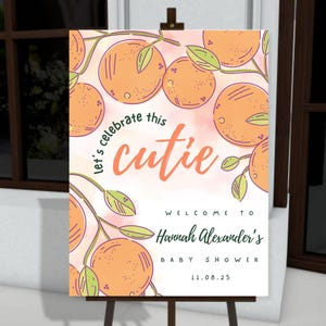 Little Cutie Baby Shower Welcome Sign