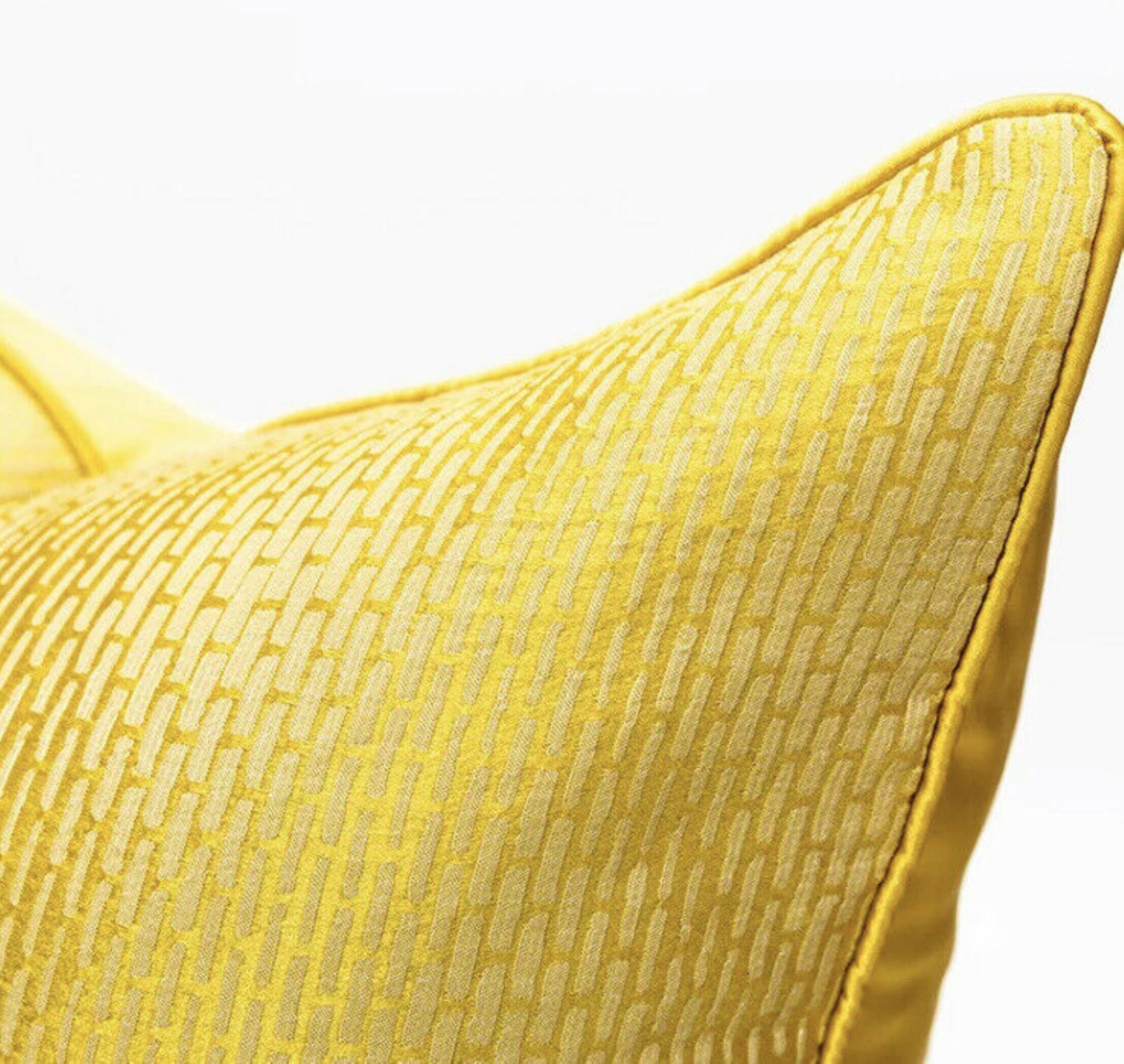 Ochre Geometric Cushion Cover Luxury European Throw Pillow Etsy