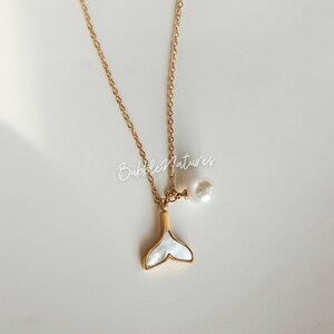 Colar de pérolas, colar de oceano, pingente de animal para presente de joias femininas - Bubblenatures
