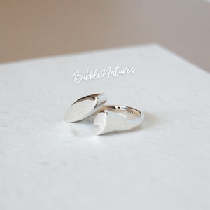 925 Sterling Silver Irregular Open Ring, Vintage Style Jewellery Gift, Statement Ring - Bubblenatures