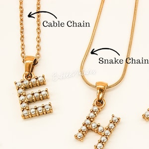 Collar personalizado, colgante con inicial, regalo de joyería de perlas para Navidad - Bubblenatures