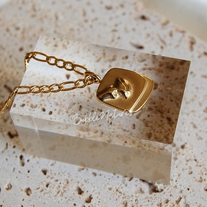 Gifts for Women, Trending  Gold Plated Body Face Pendant Necklace. Statement. Birthday Christmas Gift Idea-Bubblenatures