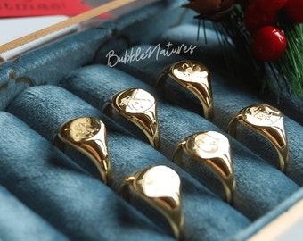 Bague Chevalière Plaqué Or 18 Carats - Neuve Sans Emballage