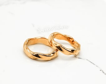 Water Wave Twist Ring Gift For Women Vintage Style Jewellery Gift For Couple - Bubblenatures