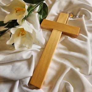 Wooden Handmade Cross, First Communion, Confirmation, Baptism Gift, Religious Wall Decor, Jesus Cross, Father&#39;s Day Gift, Christian Gift
