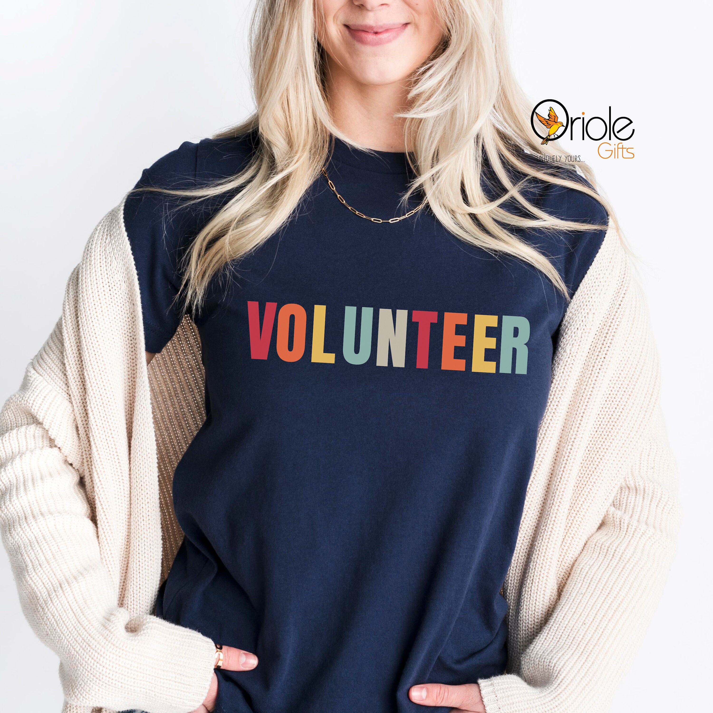 Volunteer T-shirt, Multicolor Letter Design Volunteer shirt, Simple word volunteer shirt, Unisex volunteer tee, All purpose volunteer shirt