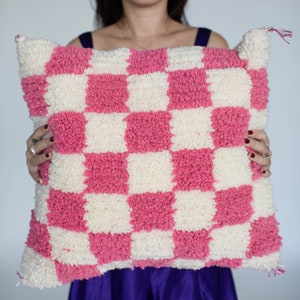 Handmade Moroccan Checkered Pillow Covers