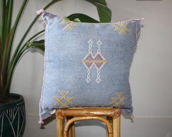 Cactus Silk Pillow - Square - 22’x22’ - Handmade Morocco