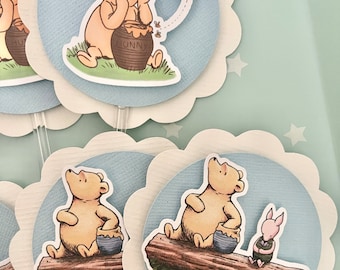 12 Winnie Cupcake Toppers Baby Shower Pooh Birthday Party Decorations