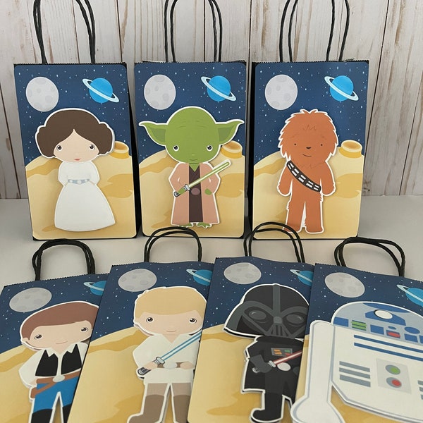 Star Space Wars Party Favor Goodie Bags, Star Space Wars Birthday, Bags