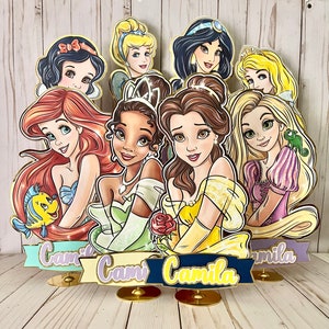Princess Centerpiece Stand Princess Personalized Birthday Party Decorations 12 inches