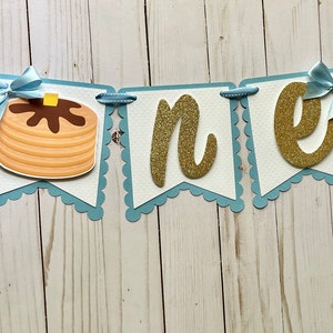 Pancake 1st Birthday Banner, Pancake One High Chair First Birthday Party Decorations