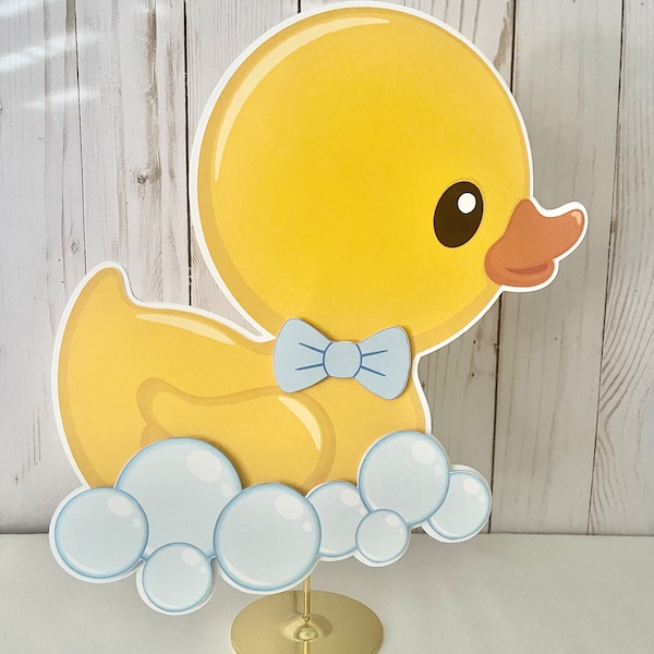 Rubber Duck Boy Birthday Party Centerpiece Stand Duck Baby Baby Shower Decorations 10 inch