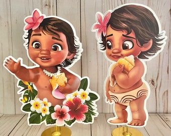 Baby Moana Centerpiece Stand Birthday Party Decorations 10 inches