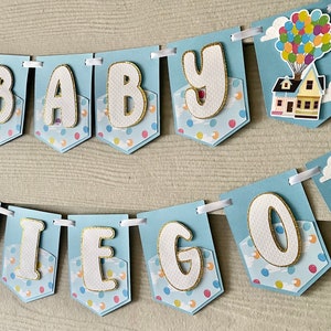 It's A Boy Banner Adventure Up Baby Shower Party Decorations Balloon House