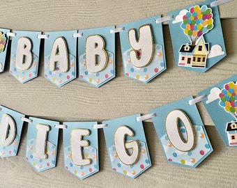 It's A Boy Banner Adventure Up Baby Shower Party Decorations Balloon House