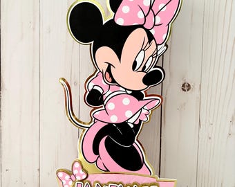 Pink Minnie Birthday Party Centerpiece Stand Table Personalized Decorations 12 inches