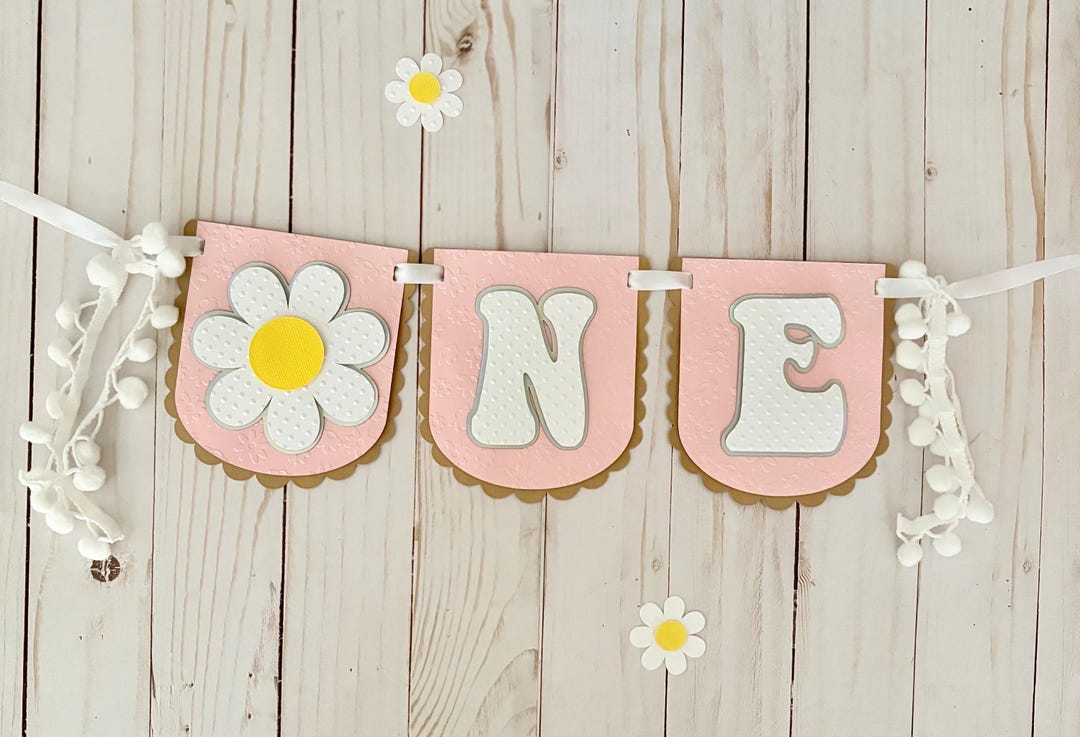 Daisy High Chair Banner: First Birthday Party Decorations - Etsy