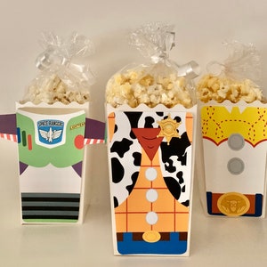 The Toy Adventure Story Birthday Party Favor Popcorn Boxes