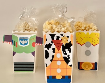 The Toy Adventure Story Birthday Party Favor Popcorn Boxes
