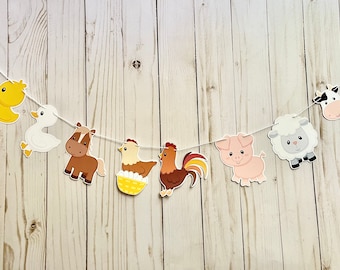 Farm Garland Birthday, Banner Party Decorations Farmer Garland