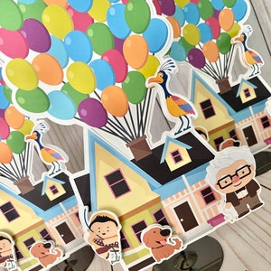 Up In the sky Adventure Centerpiece Stand Balloon House Birthday Party Decorations 10 inches