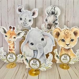 Jungle Safari Baby Shower Centerpiece: Animal Party Decorations