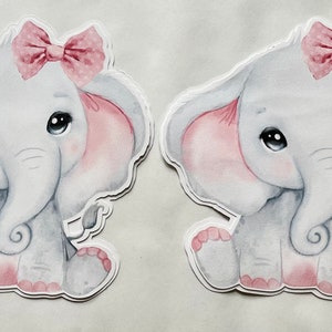 Baby Elephant Girl Baby Shower, Cutouts Baby Shower Elephant Party Decorations PRE-CUT