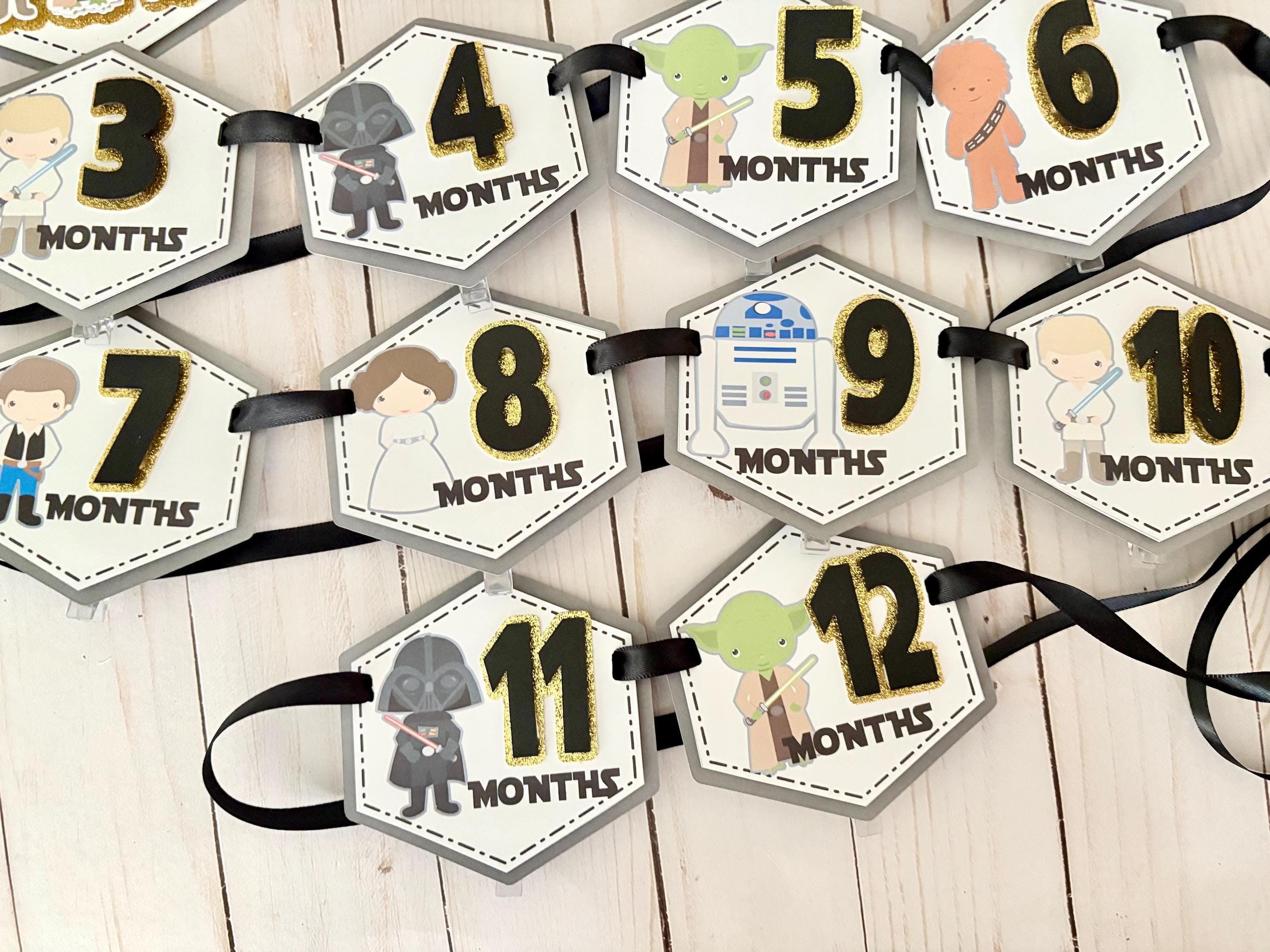 Star Wars Birthday Milestone Banner: Personalized 1st Year Photo Prop ...