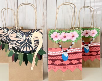 Moana Party Favor goodie Bags  Birthday Bags
