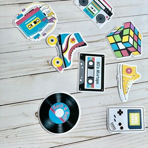 80s cutouts Birthday Party Decorations Retro Cutouts