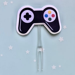 Video Game Controller Cupcake Toppers Birthday Party Gamer Control image 2