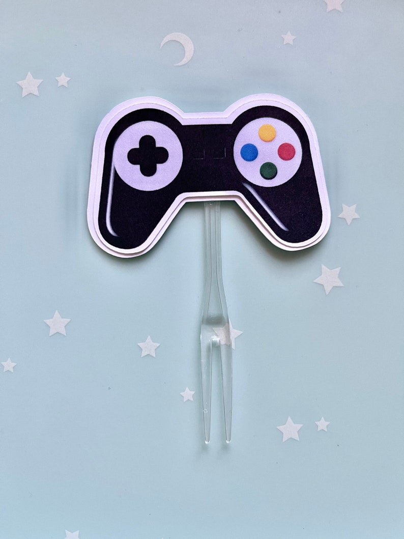 Video Game Controller Cupcake Toppers Birthday Party Gamer Control image 2