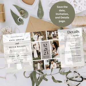Boho wedding invitation bundle, modern wedding invitation bundle, wedding template, wedding invitation, wedding, template instant download.