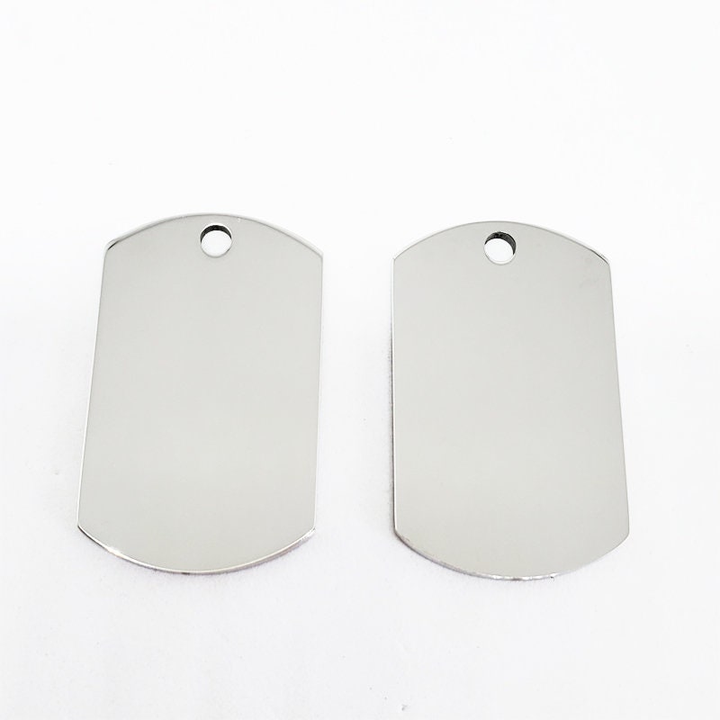 5PCS Free Shipping Stainless Steel Blank Tags With Mirror Polished in